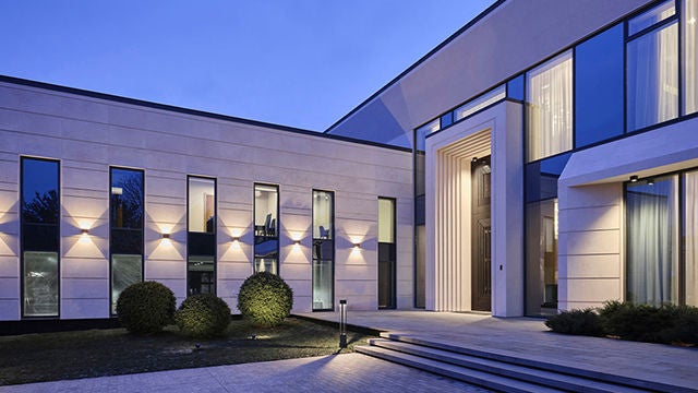 Smart House exterior at dusk