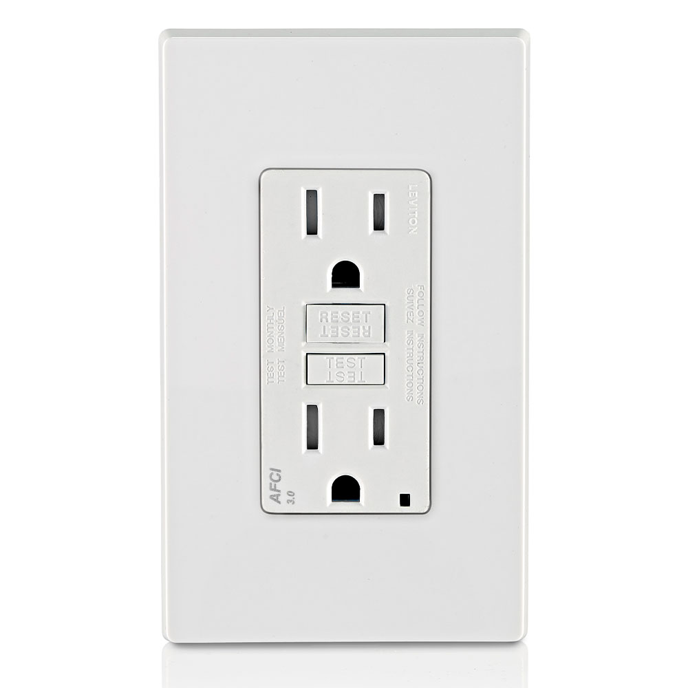 Product image for 15 Amp SmartlockPro® AFCI Receptacle/Outlet, Tamper-Resistant